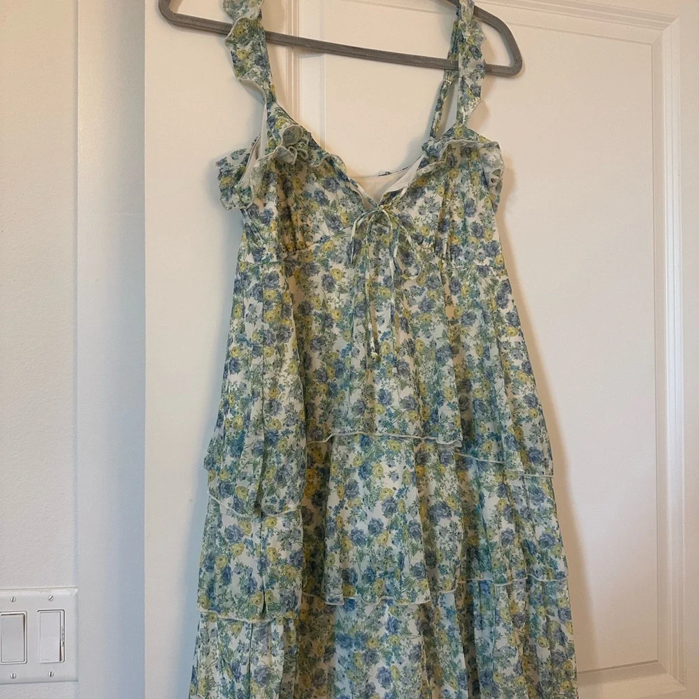 Wild Fable Floral Ruffle Dress Size Medium NWT ✨ - Picture 3 of 7
